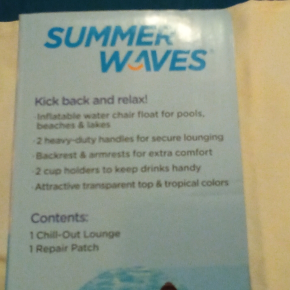 New (2) Summer Waves Adult Chill-Out Lounges Blue - Picture 3 of 4